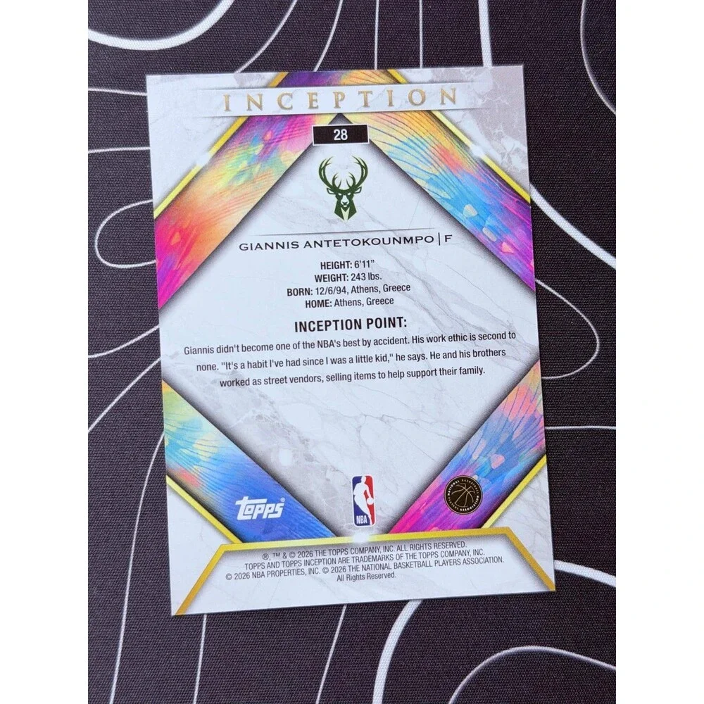 2025-26 Topps Inception #28 Giannis Antetokounmpo